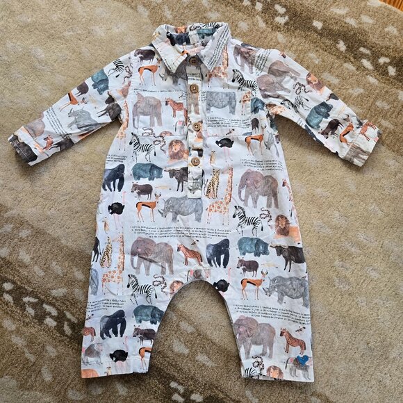 Pink Chicken 12-18 Months Baby Boys Easton Jumper Animals of Africa